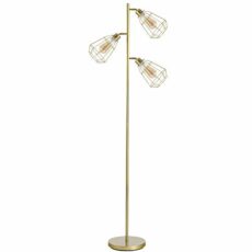 HOMCOM Retro Practical Tree Floor Lamp 3 Angle Adjustable Lampshade Steel Base for Living Room Bedroom Office 165cm