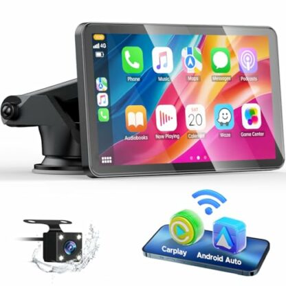 HOTPEAK Wireless Car Stereo for Apple Carplay with Rear Camera,7" Portable Touch Screen Android Auto for Cars,Car Radio Receiver with Bluetooth, FM, AUX,Voice Assistant, Map Navigation 2 HOTPEAK Wireless Car Stereo for Apple Carplay with Rear Camera,7" Portable Touch Screen Android Auto for Cars,Car Radio Receiver with Bluetooth, FM, AUX,Voice Assistant, Map Navigation - Image 2