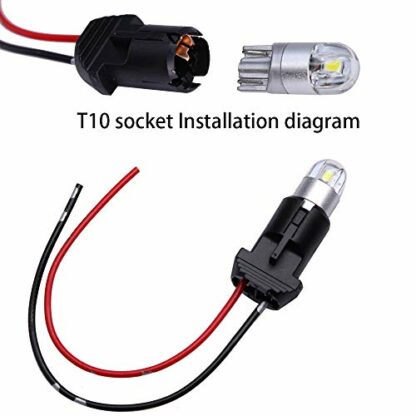 HUIQIAODS T10 Car Light Socket Plug Bulb Wire - Image 3