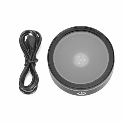 Holigie LED Base, Crystal Black Flat Touch Multi Mode Colorful White Light 3D Inner Carving Base Home Decoration for Glass Art Lighted Stand Display Plate Flat - Image 2