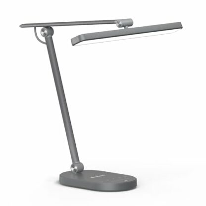 Honeywell LED Desk Lamp for Home Office - H4 Sunturalux™ Eye-Caring Desk Light, 14W Dimmable Table Lamp with 3 Color Modes, 5 Brightness Levels, Auto-Dimming, Timer, Touch Control Reading Lamp, Grey - Image 2