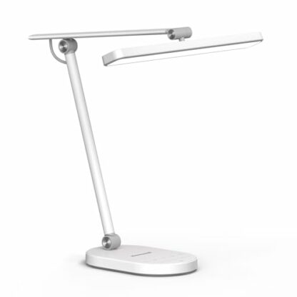 Honeywell LED Desk Lamp for Home Office - H4 Sunturalux™ Eye-Caring Desk Light, 14W Dimmable Table Lamp with 3 Color Modes, 5 Brightness Levels, Auto-Dimming, Timer, Touch Control Reading Lamp, White - Image 2
