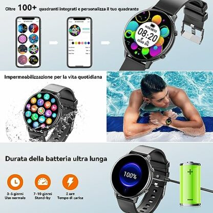 Hwagol Smart Watch (Answer/Make Calls), 1.39" Fitness Tracker, Smartwatch Heart Rate/Sleep Monitor/Pedometer/Calories, 140+ Sports Modes, Waterproof Women's Men's Fitness Watch for Android iOS - Image 4