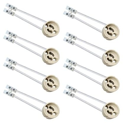 ILEEDear GU10 Lamp Holder 0.75mm² for LED and halogen, GU10 socket made of ceramic with quality silicone cable, pack of 8 - Image 2