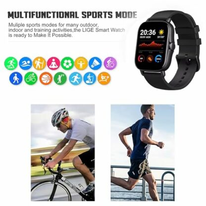 INDOTEAM Smart Watch – Smart Watches with Fitness Tracker Pedometer Step Counter – Touch Screen Smartwatch Fitness Watch Smart Watches for Women Men – Sport Watch Smartwatches Step Tracker Watch - Image 4