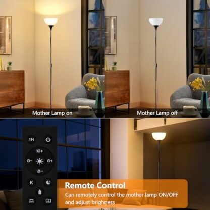 INMOZATA Floor lamp, Remote Control Standing Lamps - Image 4