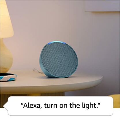 Certified Refurbished Echo Pop | Full sound compact Wi-Fi and Bluetooth smart speaker with Alexa | Midnight Teal 4 Certified Refurbished Echo Pop | Full sound compact Wi-Fi and Bluetooth smart speaker with Alexa | Midnight Teal - Image 4