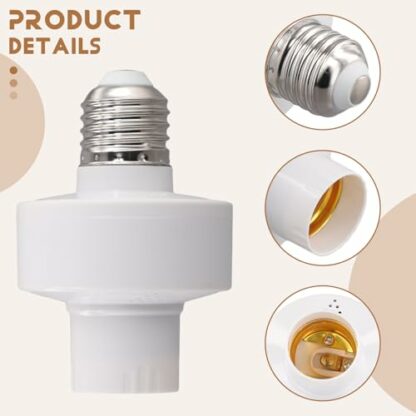 Jeenuuder E27 Socket Smart Voice Light Bulbs Adapter E27 Led Lamp Holder Base LED Socket E27 Lamp Holder No Networking Required Intelligent Voice Lamp Heads 3 Jeenuuder E27 Socket Smart Voice Light Bulbs Adapter E27 Led Lamp Holder Base LED Socket E27 Lamp Holder No Networking Required Intelligent Voice Lamp Heads - Image 3
