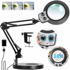 KIRKAS Adjustable Desk Lamp for Home Office, Black