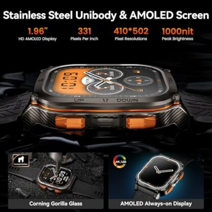 KOSPET M3 Ultra Smart Watch,Built in GPS,60 Days Long Battery,5ATM &IP69 Waterproof,1.96'' AMOLED HD Display AI Voice Assistant Rugged Military Full Metal Body Smartwatch 3 KOSPET M3 Ultra Smart Watch,Built in GPS,60 Days Long Battery,5ATM &IP69 Waterproof,1.96'' AMOLED HD Display AI Voice Assistant Rugged Military Full Metal Body Smartwatch - Image 3