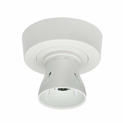 Knightsbridge SN8230T2 HO BC Batten Holder with Ceiling Rose Base ,White,3-Plate - Image 2