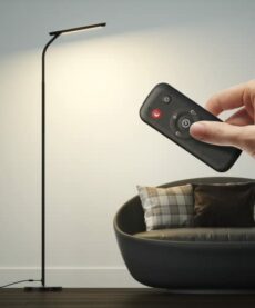 LED Floor Lamp, Standing Lamp 360° Rotation Gooseneck Modern Floor Lamp with Remote & Touch Control, 4 Color Temperatures 2500K - 6500K Stepless Dimming, 1H Timer Set Reading Lamp for Bedroom,Office