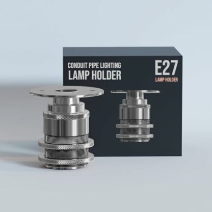 LEDSone E27 ES Bulb Holder Batten Lamp Fitting Threaded 20mm Conduit Pipe Light Holder Ceramic E26/E27 Compatible for Custom Vintage Wall, Pendant & Ceiling Lighting 2 LEDSone E27 ES Bulb Holder Batten Lamp Fitting Threaded 20mm Conduit Pipe Light Holder Ceramic E26/E27 Compatible for Custom Vintage Wall, Pendant & Ceiling Lighting - Image 2
