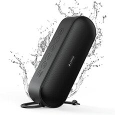 LENRUE Loud Bluetooth Speaker, Outdoor Enhanced IPX7 Waterproof Portable Speakers with Rich Bass, 14W HD Sound, 20-Hour Playtime, Wireless Speaker Soundbar for Shower, Party, BBQ, Home, Travel-Blue