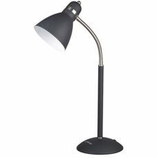 LEPOWER Metal Desk Lamp, Adjustable Goose Neck Table Lamp, Eye-Caring Study Lamps for Bedroom and Office (Black)