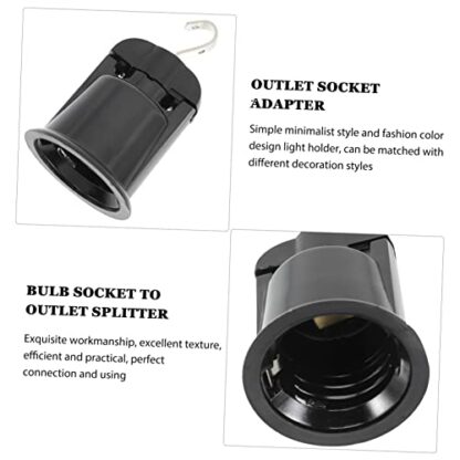 LIFKICH Portable E26/E27 Base Light Socket with Hook Screw Lamp Holder Bulb Holder Converter for Easy Installation Solid and Design for Home Lighting 3 LIFKICH Portable E26/E27 Base Light Socket with Hook Screw Lamp Holder Bulb Holder Converter for Easy Installation Solid and Design for Home Lighting - Image 3
