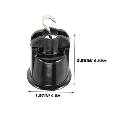 LIFKICH Portable E26/E27 Base Light Socket with Hook Screw Lamp Holder Bulb Holder Converter for Easy Installation Solid and Design for Home Lighting 4 LIFKICH Portable E26/E27 Base Light Socket with Hook Screw Lamp Holder Bulb Holder Converter for Easy Installation Solid and Design for Home Lighting - Image 4