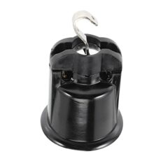 LIFKICH Portable E26/E27 Base Light Socket with Hook Screw Lamp Holder Bulb Holder Converter for Easy Installation Solid and Design for Home Lighting