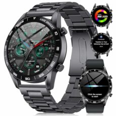 LIGE Smart Watch for Men with 1.43 AMOLED Display, 2 Straps, Answer/Make Call, Fitness Watch 100+ Sports Modes, Heart Rate/SpO2/Sleep Monitor Smartwatch for Android iOS Phones