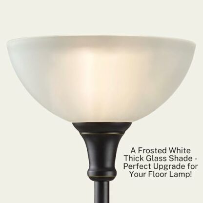 LIGHTACCENTS Alabaster White Glass Lamp Shade Replacement for Floor Lamp - Lamp Shade for Floor Lamps with Medium Base E26 Socket- Floor Lamp Shade - Floor Lamp Replacement Glass (White Marble) 4 LIGHTACCENTS Alabaster White Glass Lamp Shade Replacement for Floor Lamp - Lamp Shade for Floor Lamps with Medium Base E26 Socket- Floor Lamp Shade - Floor Lamp Replacement Glass (White Marble) - Image 4