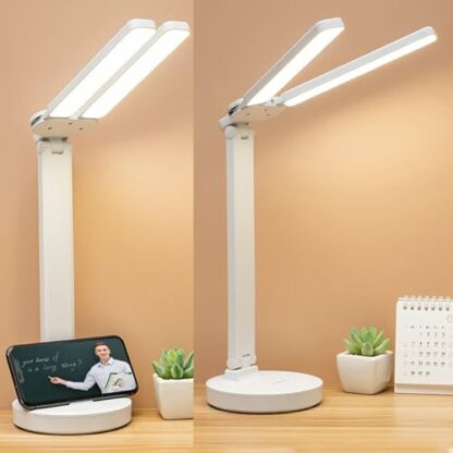 Led Table Lamp, Table Light, Led Lamp, Rechargeable Bedside Light Foldable Tabletop Lamps Portable Folding Led Reading Lamp for Bedside, Business Trips, Camping and Home Use - Image 4