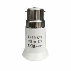 LiTlight B22 to E27 Socket Converter, Socket Adapter, Bayonet to Screw Edison Bulb Adapter, for Ceiling Fan Light Bulb/LED Bulbs/Incandescent Bulbs/CFL Bulbs