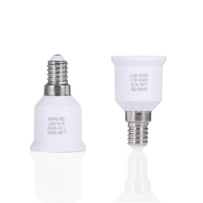 Luminosa E14 to E27 Lamp Socket Adapter Converter Holder for LED Halogen Edison Energy Saving Smart Bulb (Pack of 2) / Convert Small Screw to Large Screw Convertor Adaptor/CE - Image 3