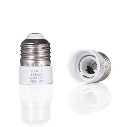 Luminosa E27 to E14 Lamp Socket Adapter Converter holder for LED Halogen Edison Energy Saving Smart Bulb (Pack of 2) / Convert Large Screw to Small Screw Socket Lamp Convertor Adaptor/CE certified - Image 2
