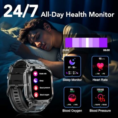 MEGALITH Smart Watch for Men Fitness Tracker Sports Smartwatch for Android iOS - Blood Pressure Health Monitor - Bluetooth Answer/Make Call - Image 4