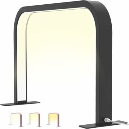 MIDUOLAI 24 Inch Nail Tech Desk Lamp, Portable Half Moon Nail Desk Lamp, Stepless Dimming LED Nail Tech Light, Arch Light for Nail Techs, Manicure Table Lamp - Image 2