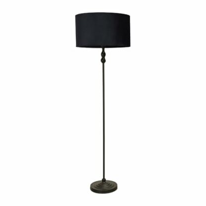 Maggie Black Floor Lamp Velvet Shade - Image 2