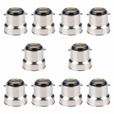 MagiDeal 10 Pieces B22 to E27 Adaptor Converter Base Lighting Accessories Lamp Base to Screw for Light Industrial Sites Home