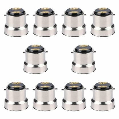MagiDeal 10 Pieces B22 to E27 Adaptor Converter Base Lighting Accessories Lamp Base to Screw for Light Industrial Sites Home - Image 2