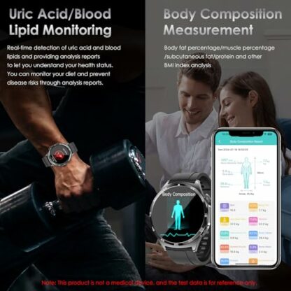 Marsyu 2024 Smart Watch with ECG,1.43" AMOLED Screen Smart Watches for Men Women Answer/Make Calls, Sport Fitness Smartwatch with Blood Pressure,Sleep Heart Rate Monitor, Step Counter for IOS Android 4 Marsyu 2024 Smart Watch with ECG,1.43" AMOLED Screen Smart Watches for Men Women Answer/Make Calls, Sport Fitness Smartwatch with Blood Pressure,Sleep Heart Rate Monitor, Step Counter for IOS Android - Image 4