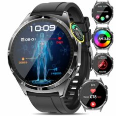 Marsyu 2024 Smart Watch with ECG,1.43" AMOLED Screen Smart Watches for Men Women Answer/Make Calls, Sport Fitness Smartwatch with Blood Pressure,Sleep Heart Rate Monitor, Step Counter for IOS Android