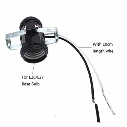 Medium Base E26 Double Light Fixture Socket ,JNXQWE Phenolic Multi-Cluster Incandescent Lampholder with 1/8 IP Bracket 10cm Wire Pack of 1) 3 Medium Base E26 Double Light Fixture Socket ,JNXQWE Phenolic Multi-Cluster Incandescent Lampholder with 1/8 IP Bracket 10cm Wire Pack of 1) - Image 3