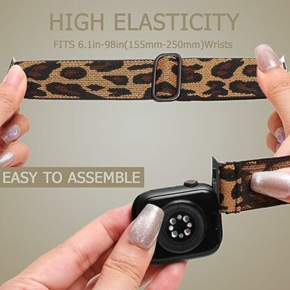 Meideli 2 Packs Straps Compatible with Apple Watch Strap, Elastic Smartwatch Stretchy Bands, Soft Sport Replacement Bracelet for iWatch Sery 8 7 6 SE 5 4 3 2 1SE 3 Meideli 2 Packs Straps Compatible with Apple Watch Strap, Elastic Smartwatch Stretchy Bands, Soft Sport Replacement Bracelet for iWatch Sery 8 7 6 SE 5 4 3 2 1SE - Image 3