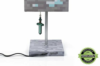 Minecraft Diamond Ore LED Lamp w/ 3D Diamond Sword Pull | 14-Inch Desk Lamp 4 Minecraft Diamond Ore LED Lamp w/ 3D Diamond Sword Pull | 14-Inch Desk Lamp - Image 4