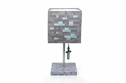 Minecraft Diamond Ore LED Lamp w/ 3D Diamond Sword Pull | 14-Inch Desk Lamp 2 Minecraft Diamond Ore LED Lamp w/ 3D Diamond Sword Pull | 14-Inch Desk Lamp - Image 2