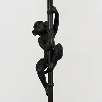 MiniSun Modern Black Hanging Monkey Floor Lamp with Tapered Shade - Image 4