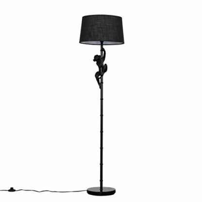 MiniSun Modern Black Hanging Monkey Floor Lamp with Tapered Shade - Image 2