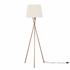 MiniSun Modern Copper Metal Tripod Floor Lamp with an Extra Large Tapered Shade