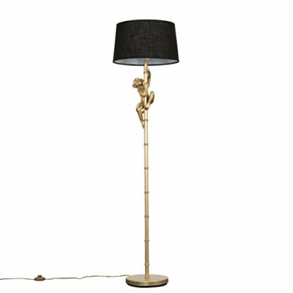 MiniSun Modern Gold Hanging Monkey Design Floor Lamp with Tapered Shade - Image 2