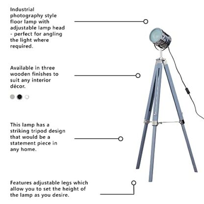 Modern Industrial Photography/Film Studio Style Adjustable Spotlight Tripod Floor Lamp - Image 4