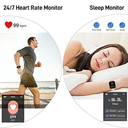 Motast Smart Watch, Fitness Tracker 1.69" Touch Screen Fitness Watch with Heart Rate Sleep - Image 4
