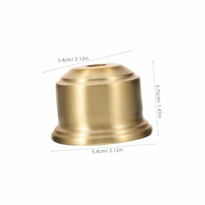 NULYLU Brass Lamp Cup Wall Ceiling Light Cups Retro Socket Cup E27 Lamp Finial Modern Finial E27 Lamp Bases Metal Lamp Finial Lamp Parts Finial for Lamp DIY Lamp Holder Cup Golden - Image 3
