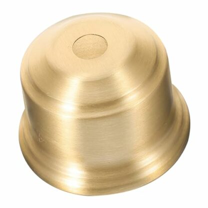 NULYLU Brass Lamp Cup Wall Ceiling Light Cups Retro Socket Cup E27 Lamp Finial Modern Finial E27 Lamp Bases Metal Lamp Finial Lamp Parts Finial for Lamp DIY Lamp Holder Cup Golden - Image 2