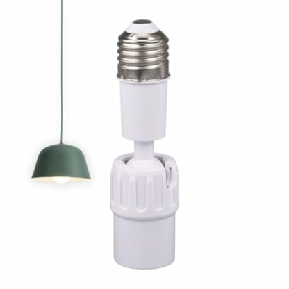 Nbbwwu Light Adapter Socket Converter,360 Degree Rotating Light Bulb Extender E27 to E27 Bulb Base | Flexible Lamp Holder Adapter Bulb Socket Adapter for Living Room Bedroom - Image 2