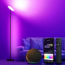 OUTON Floor Lamp 30W 2400LM 4 Color Temperatures, LED Bright Modern Torchiere Uplighter Standing Lamp, Stepless Dimmable Remote Touch Control, 1 Hour Timer for Living Room, Bedroom, Office