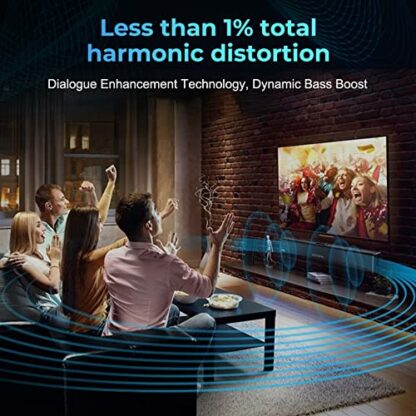 OXS S3 Soundbar for TV, Home Theater Audio with Bluetooth 5.0, Dynamic Bass, 3D Surround Sound, Dialogue Enhancement, AUX/Optical/Coaxial Compatible, Multiple Sound Modes, Wall Mountable - Image 4